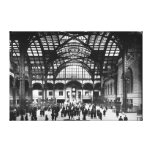 Penn Station New York City 1910 (Black and White) Gallery Wrapped Canvas