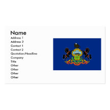 Pennsylvania Flag Business Card Template
