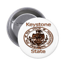 Pennsylvania The Keystone State Seal Button