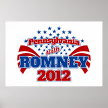 Pennsylvania with Romney 2012 Posters
