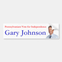 Pennsylvanians Vote for Independence Bumper Sticker