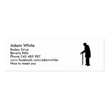 Pensioner retired man business card template