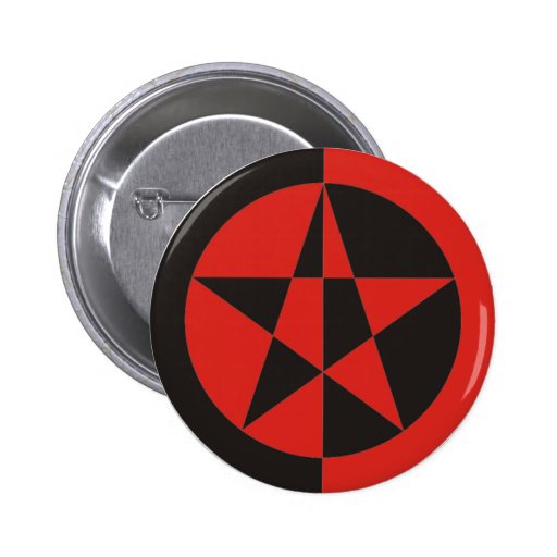 Pentagramm rot schwarz anstecknadel