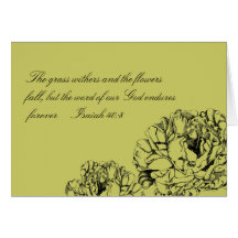 Peony Isaiah 40:8 Card