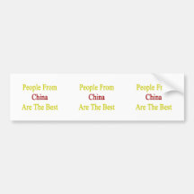 People From China Are The Best Bumper Sticker