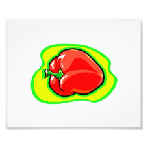 Pepper habanero on bright yellow green.png photographic print