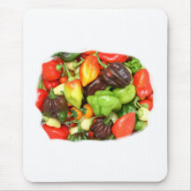 Peppers, hot and spicy photograph mousepad