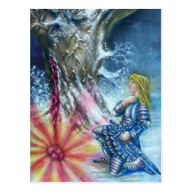 PERCEVAL AND VISION OF THE HOLY GRAIL POSTCARD