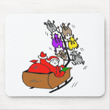 PERE NOEL LAPINS1.png Tapis De Souris