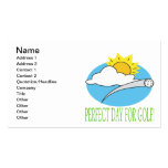 Perfect Day For Golf Business Card Templates