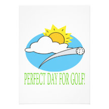 Perfect Day For Golf Personalized Invitations
