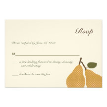 Perfect Pear Whimsical Wedding Invitation Card