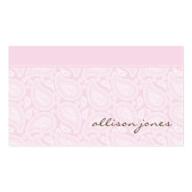 Perfectly Paisley Pink Chic Business Card