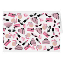 Perfume Purses Sunglasses & Lipstick Notecard