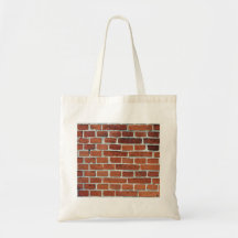 Periodic Whites Line On Aged Red Brick Canvas Bag