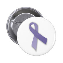 Periwinkle Cancer and Political Statement Ribbon Pinback Button