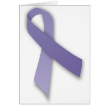 Periwinkle Cancer and Political Statement Ribbon Card
