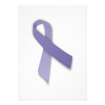 Periwinkle Cancer and Political Statement Ribbon Personalized Announcements