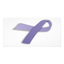 Periwinkle Cancer and Political Statement Ribbon Photo Greeting Card
