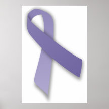 Periwinkle Cancer and Political Statement Ribbon Print