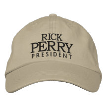 PERRY for President 2012 Embroidered Baseball Caps