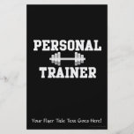 Personal Trainer Black and White Dumbell Training Custom Flyer