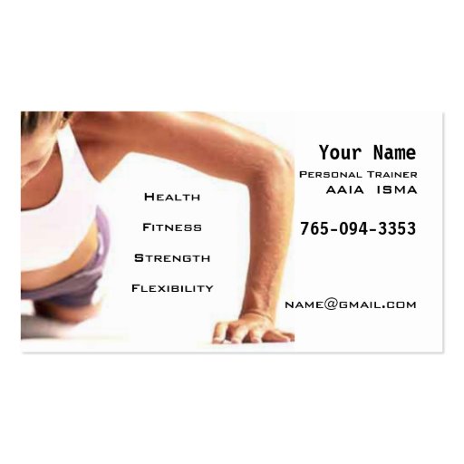 Personal Trainer Business Cards