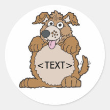 Personalise a Puppy Dog, <TEXT> Sticker