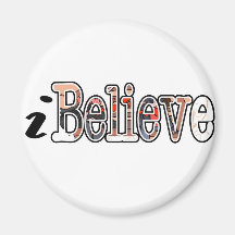 Personalise I BELIEVE Refrigerator Magnets