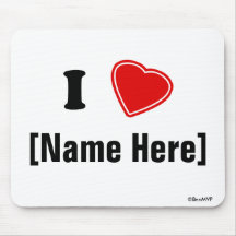 Personalise I Love Mousemat