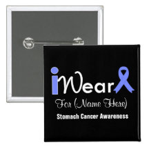 Personalise Periwinkle Ribbon Stomach Cancer Buttons