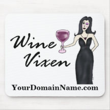 Personalise with your web site url Wine Vixen Mousepad
