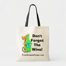 Personalise with your web site url Winey Cat Bags