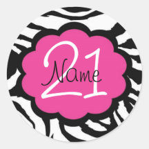 Personalised 21st Birthday Sticker