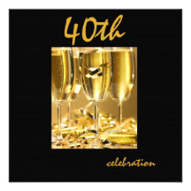 Personalised 40th Birthday Party Invitations