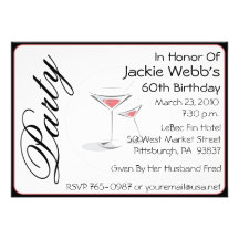 Personalised 60th Birthday Party Invitation