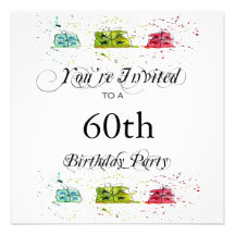 Personalised 60th Birthday Party Invitations