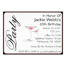 Personalised 65th Birthday Party Invitation