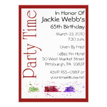 Personalised 65th Birthday Party Invitation