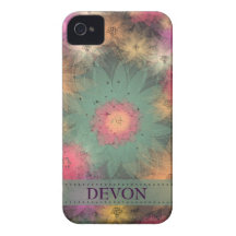 Personalised Abstract Floral iPhone 4 Case
