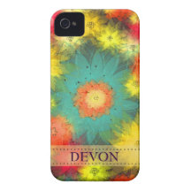 Personalised Abstract Floral iPhone 4 Case