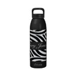 Personalised Animal Print Liberty Water Bottle