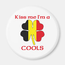 Personalised Belgian Kiss Me I'm Cools Magnets