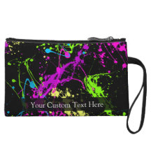 Personalised Black/Neon Splatter Wristlets