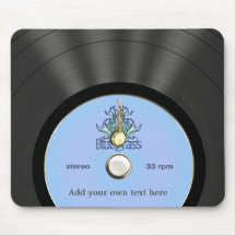 Personalised Bluegrass Vinyl Record Mouse Pads