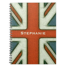 Personalised British Flag Notebooks