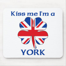 Personalised British Kiss Me I'm York Mousepad