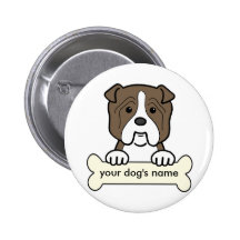 Personalised Bulldog Buttons