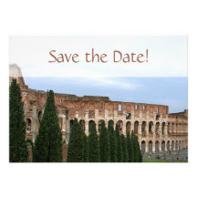 Personalised Colosseum Rome Italy Save the Date Personalised Invites