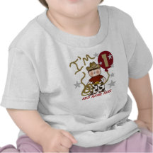Personalised Cowboy 1st Birthday Tshirt